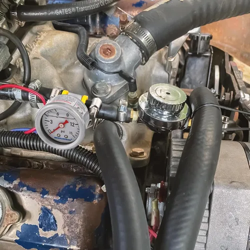 Vista 7 de MEASUREMAN - Manómetro, 0 a 15 psi, relleno glicerina, esfera 1.5 pulgadas, caja acero inoxidable 304, montaje central posterior 1/8 NPT, adaptador