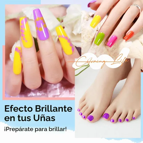 Vista 4 de MIZHSE - Juego de esmaltes de uñas de secado rápido, esmalte de uñas de colores brillantes de alto brillo