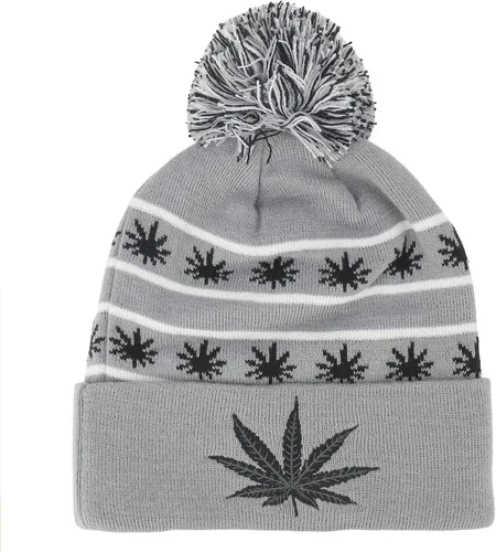 Vista 4 de Marihuana Leafs - Gorro de acrílico con pompones