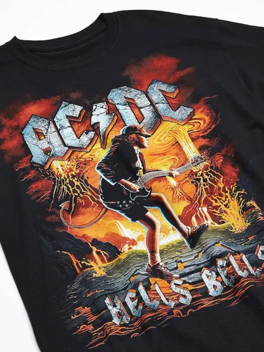 Vista 2 de Liquid Blue Camiseta unisex de manga corta AcDc Rock Eruption para adultos