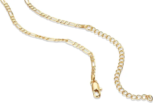 Vista 3 de PAVOI 14K Gold Plated Curb Paperclip Box Sphere Bead Snake Herringbone and Figaro Chain Adjustable Necklace