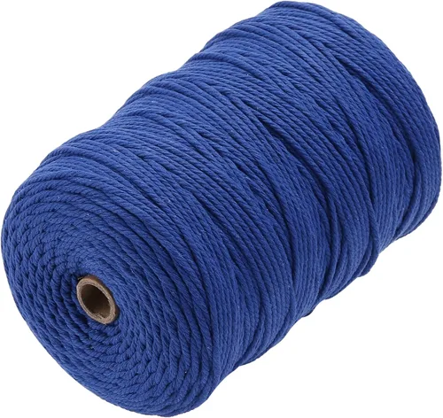 Vista 43 de Cuerda de macramé de algodón de 2 mm, 220 yardas, suministros naturales de macramé de color, cuerda de algodón suave para artesanía, para colgar