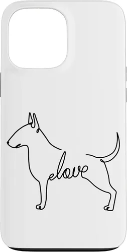 Vista 24 de Bull Terrier Love Bully Dog Love Single Line Art Sketch Case for iPhone 17