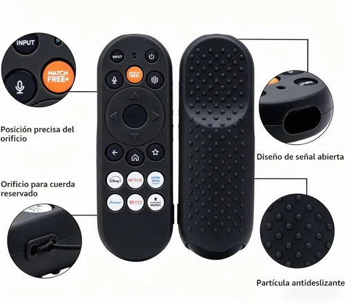 Vista 5 de LEFXMOPHY XRT290 Cubierta Remota Para ONN/VIZIO XRT181 XRT290 WRT290 XRT29X Funda Protectora De Silicona XRT 290 Funda Protectora - Negro