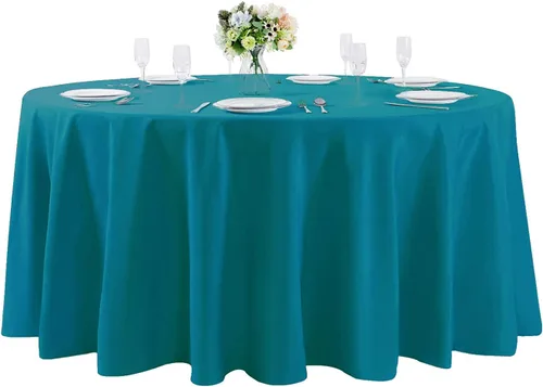 Vista 26 de Mantel rectangular de tela de poliéster lavable de 60 x 120 pulgadas, para decoración de bodas, fiestas, comedores, banquetes