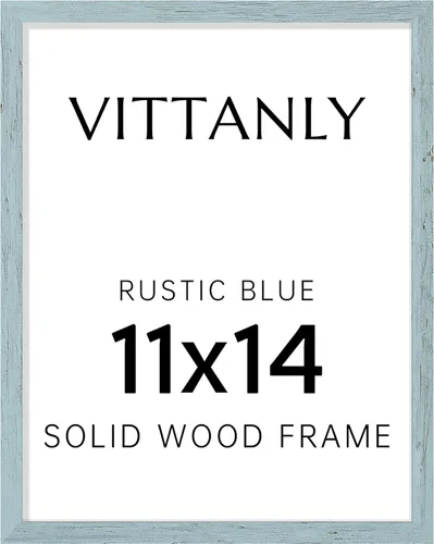 Vista 69 de Vittanly - Marco de fotos de 4 x 6 pulgadas de madera maciza con plexiglás, incluye paspartú de 3,5 x 5, para colgar en la pared o poner sobre una
