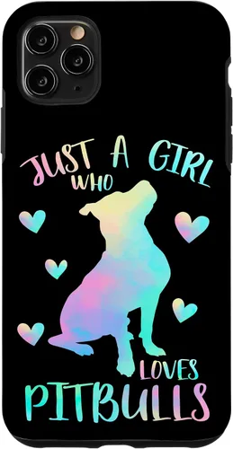 Vista 13 de Just a Girl Who Loves Pitbulls Watercolor Cute Pitbull Mama Case for iPhone 17