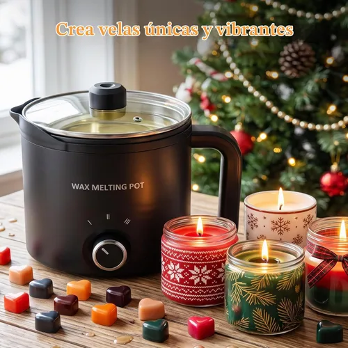 Vista 6 de SAEUYVB Kit de suministros de fabricación de velas con recipiente de cera