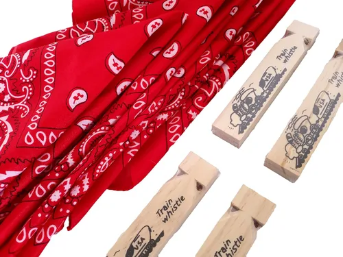 Vista 7 de Kit de vestir para conductores de tren para niños: sombrero, silbato y bandana
