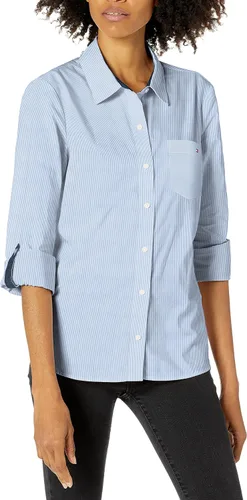 Vista 3 de Tommy Hilfiger Camisa con cuello de botón para mujer con mangas ajustables