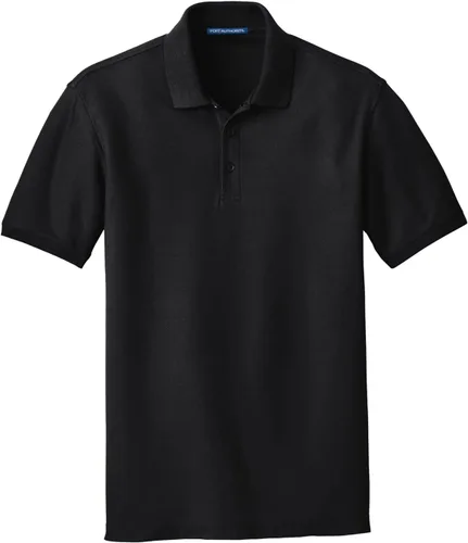 Vista 5 de Port Authority Unisex Core Classic Pique Polo Negro profundo