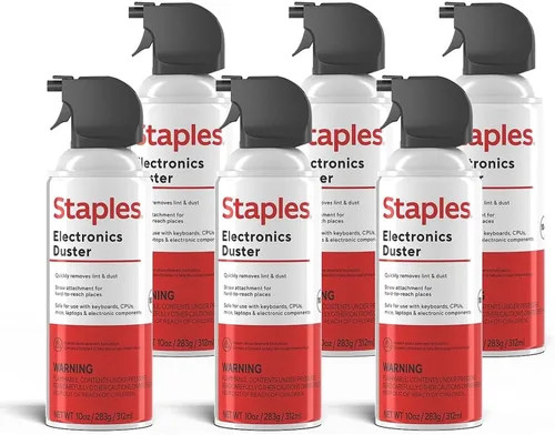 Vista 11 de Staples Plumero de aire comprimido – 10 oz. Lata para electrónica, teclados y dispositivos de oficina