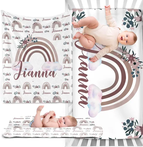 Vista 21 de Juego de ropa de cama personalizado para cuna de bebé, juego de 3 piezas para cuna de bebé, diseño de bolas y arco iris, cómoda manta de bebé