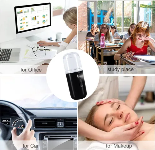 Vista 4 de Kingsmile Nano pulverizador de niebla, nano nebulizador eléctrico, vaporizador facial portátil para extensiones de pestañas y cuidado diario, mini