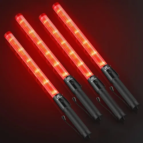 Vista 13 de RoadHero 1 paquete de varitas de tráfico de 21 pulgadas, bastón de control de tráfico LED verde, varita de luz de seguridad nocturna con 2 modos