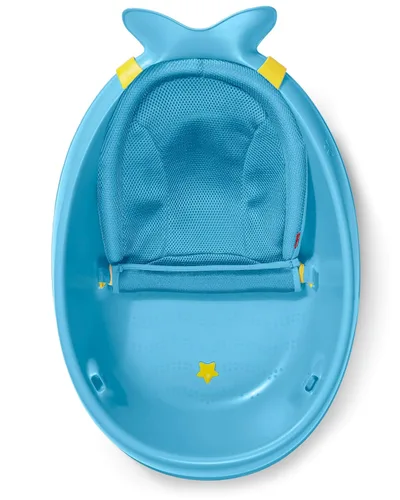 Vista 6 de Skip Hop Bañera para bebé, bañera inteligente de 3 etapas, Moby, azul (paquete de 2)