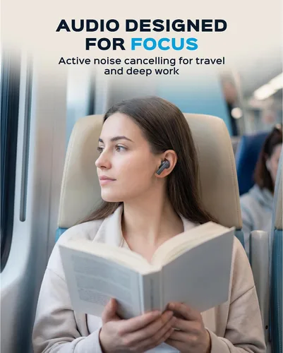 Vista 2 de TREBLAB X8 Auriculares inalámbricos verdaderos - Cancelación activa de ruido, Bluetooth 5.4 IPX5 Waterproof, 40H Playtime, Dual ENC Mics
