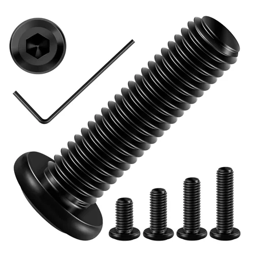 Vista 66 de Mywish M5 x 8mm 20 piezas de tornillos de cabeza plana con rosca hexagonal, pernos de acero inoxidable 304 para muebles con rosca completa, óxido