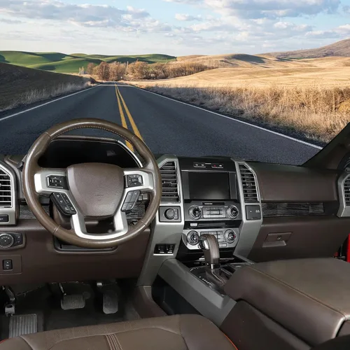 Vista 5 de Voodonala para Ford F-150 2015-2020 Cubierta de Panel de Consola Central Compatible con Ford F150 2015-2020 (ABS, Madera Negra, 4 Piezas/Set)