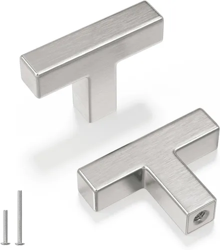 Vista 43 de Goldenwarm 1 paquete de manija cuadrada negra para cajones de gabinete de barra, de acero inoxidable, herrajes modernos para gabinetes de cocina