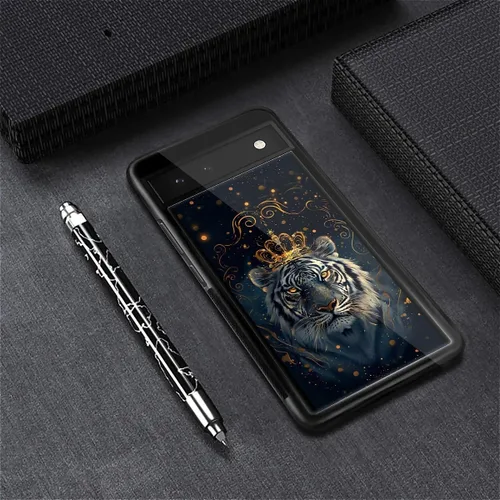 Vista 1030 de Compatible con Google Pixel 4A 5G Mobile Case Creative Acrylic Panel trasero Silicona Protección Grip especialmente diseñado para Google Pixel 4A 5G