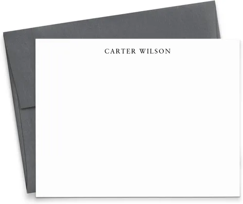 Vista 8 de Modern Pink Paper Juego de papelería personalizada para hombres para niños, notas de agradecimiento personalizadas para niños, tarjetas de notas