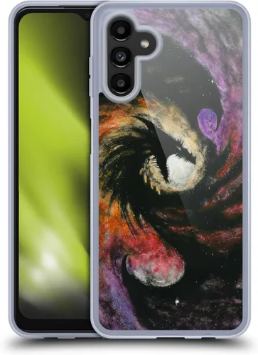 Vista 16 de Head Case Designs Officially Licensed Stanley Morrison Bat Winged Cat Vs Red Dragons 3 Gel Case [Military Grade Protection] Compatible with Samsung