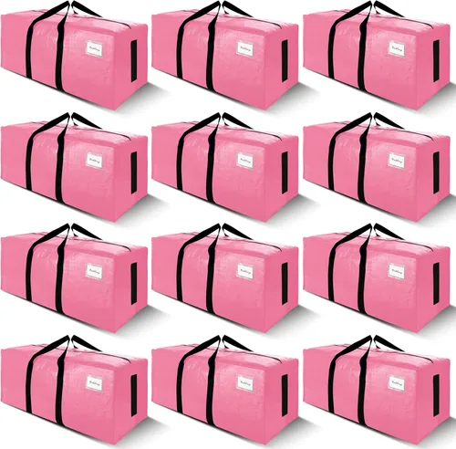 Vista 9 de SWEET DOLPHIN Paquete de 8 bolsas de mudanza resistentes de 200 libras con asas envolventes, bolsas de almacenamiento extra grandes para ahorrar