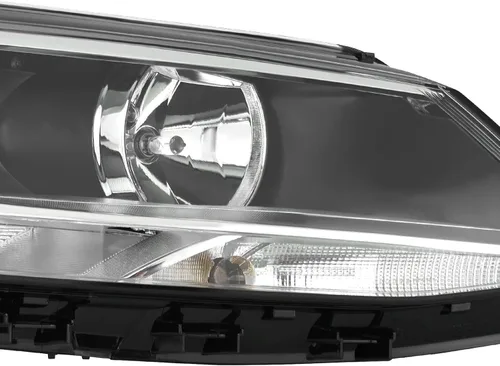 Vista 5 de GGDZTMNB Faro transparente lente carcasa negra para Volkswagen Jetta 2011