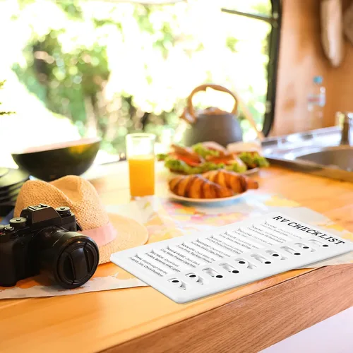 Vista 4 de Zonon Paquete de 1 tabla de lista de verificación para caravanas, tablas de listas de tareas de plástico, tablas de lista de verificación