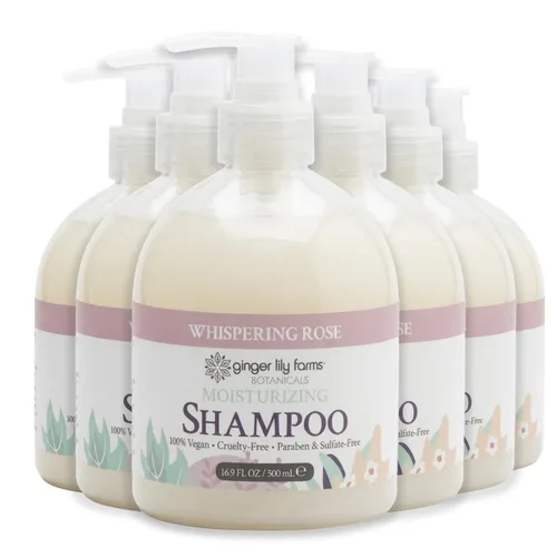 Vista 17 de Ginger Lily Farms Botanicals Champú hidratante para todo tipo de cabello, 100% vegano y libre de crueldad, aroma a pera de manzana, repuesto de 1