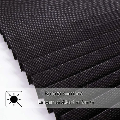 Vista 6 de LUCKUP 1 Paquete Persiana de Tela Plisada Filtrante de Luz Sin Cordón, Fácil de Cortar e Instalar, con 2 Clips (48"x72" - 1 Paquete, Negro)