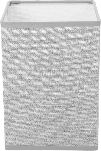 Vista 6 de Pantalla cuadrada de tela para lámpara, soporte de lámpara de lino natural, repuesto para lámpara de mesa y luz de pie (gris claro)