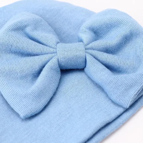 Vista 6 de BQUBO - Gorros de hospital para recién nacidos, con lazo, de algodón, sin arañazos, para 0 a 6 meses