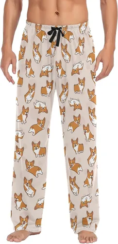 Vista 32 de Ollabaky Pantalones de pijama para hombre, pantalones de pijama con bolsillos, pantalones de descanso para hombre Multi 01