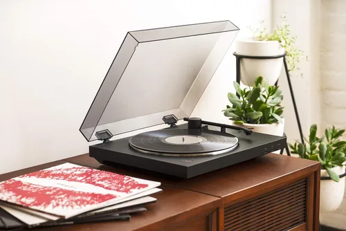 Vista 4 de Sony - Tocadiscos PS-LX310BT de cinturón: Reproductor de discos de vinilo inalámbrico, totalmente automático con Bluetooth y salida USB