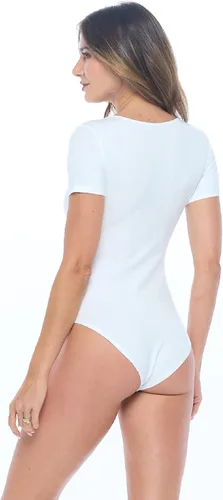 Vista 4 de Natural Uniforms Traje de cuerpo de manga corta con cuello redondo, algodón transpirable elástico
