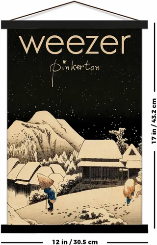 Vista 2 de Scorpio Posters Weezer Pinkerton - Mini póster con licencia oficial, 11 x 17 pulgadas, con soporte para póster de madera negra