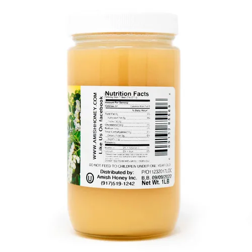 Vista 2 de Goshen Honey Miel dorada de montaña extremadamente cruda, sin filtrar, sin procesar, pura y natural de Amish Country en los Estados Unidos, rico