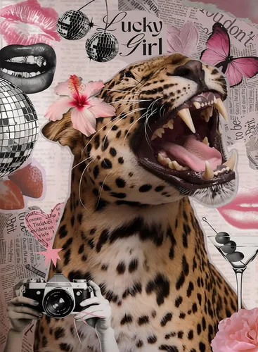 Vista 32 de Kits de arte de diamante para adultos principiantes, modernos kits de pintura de diamante con lunares de leopardo 5D, gemas y manualidades DIY