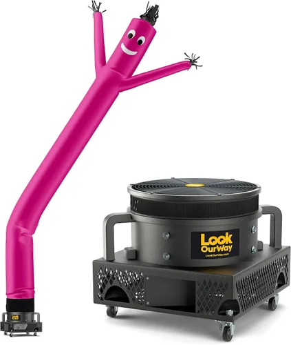 Vista 10 de LookOurWay Air Dancers - Hombre inflable de baile alocado de 7 pies de altura con soplador Sky Dancer - Hombre bailando publicitario inflable negro