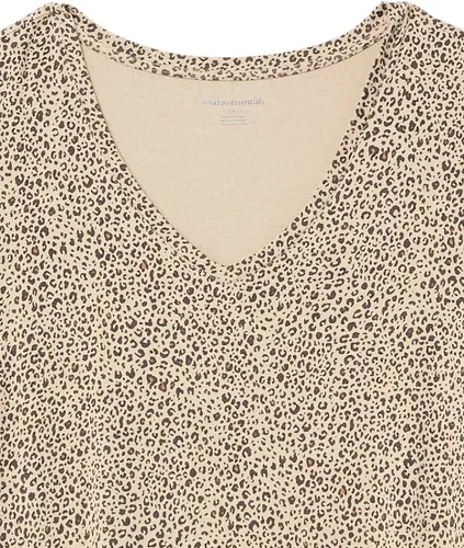 Vista 7 de Tienda Essentials Túnica de manga corta con cuello en V para mujer (disponible en tallas grandes), varios paquetes