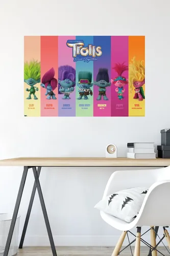 Vista 4 de Trolls: Band Together - Póster de pared Perfect Harmony, 34 pulgadas de largo x 22.4 pulgadas de ancho, versión sin marco