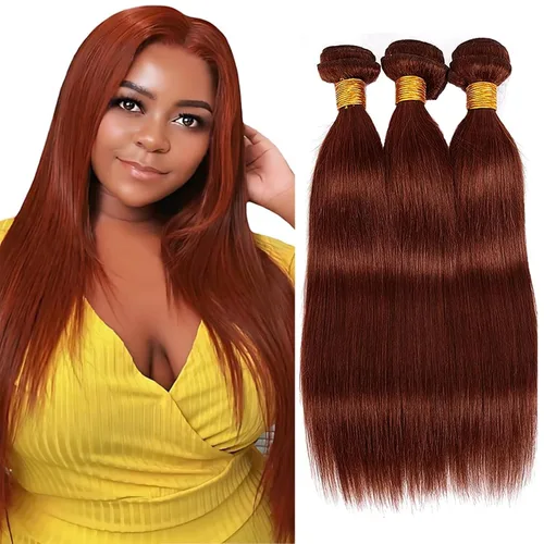 Vista 155 de Color 30 paquetes de cabello humano marrón onda del cuerpo paquetes 8 10 12 pulgadas brasileño virgen Remy extensiones de cabello humano doble trama