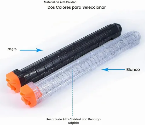 Vista 4 de pinzas para cartuchos de carga rápida, 4 unidades, 12 dardos para Nerf n-Strike Elite Blaster (naranja)