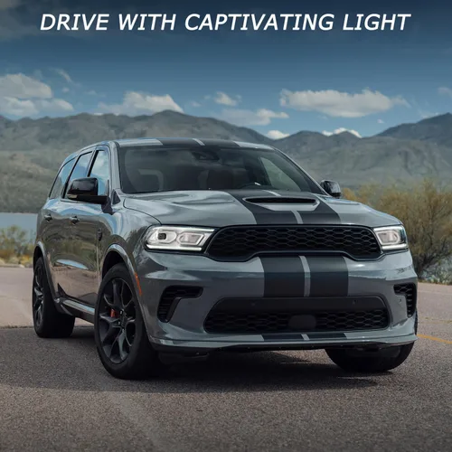 Vista 7 de Conjunto de faros LED cromados para Dodge Durango 2021 lado derecho del pasajero