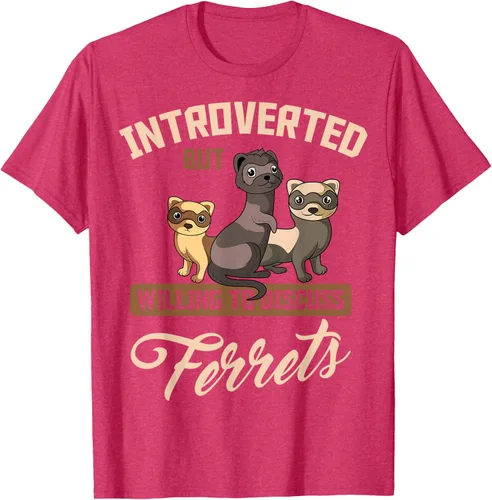 Vista 24 de Camiseta para amantes de los animales de los hurones, Negro, S
