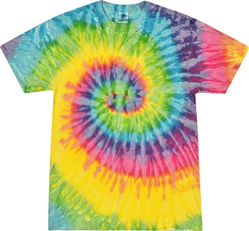Vista 5 de Colortone Camisetas de teñido anudado de araña para hombres y mujeres, camisetas unisex de manga corta con teñido anudado para adultos Blaze