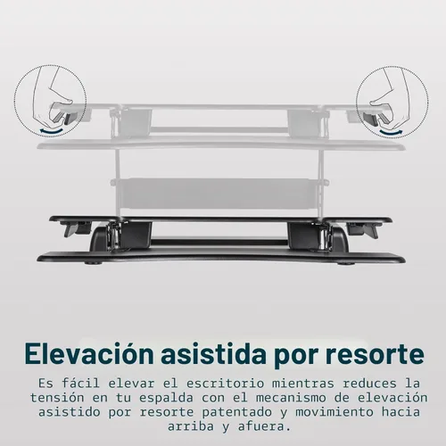 Vista 6 de Varidesk – Escritorio de Pie Altura Regulable – Pro Plus 36, Negro