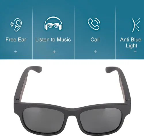 Vista 3 de Estéreo Cancelación de Ruido Gafas de sol inteligentes con auriculares para Ciclismo Correr Conducción Pesca
